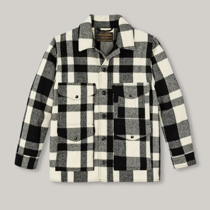 FILSON MACKINAW CRUISER JACKET - NATURAL/ BLACK