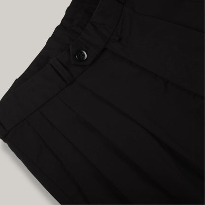 MONITALY TRIPLE TUCK WIDE PANTS - VANCLOTH OXFORD BLACK