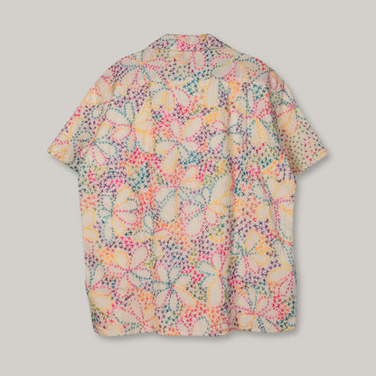 MONITALY 50's MILANO SHIRT S/S - X STITCH FLOWER RAINBOW