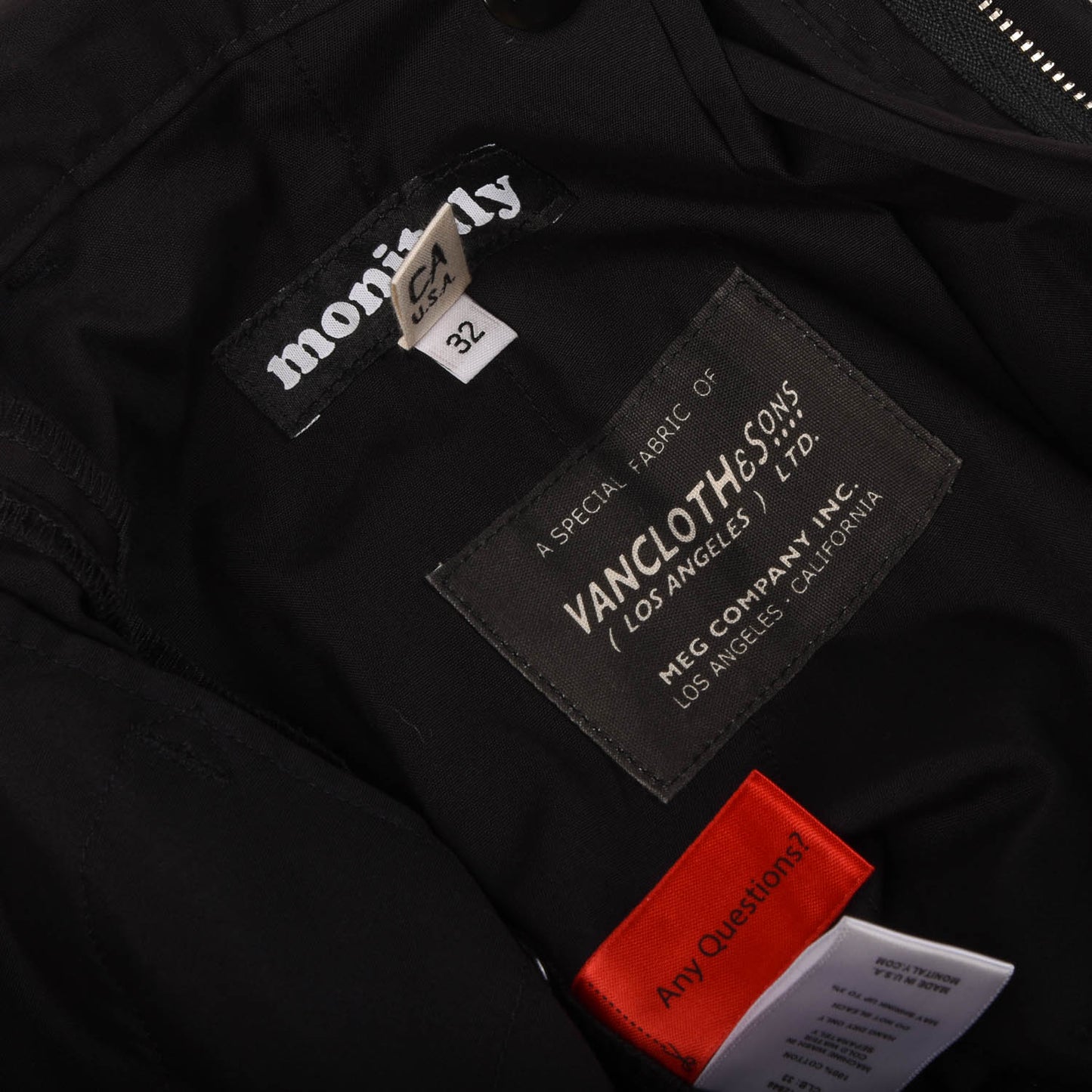 MONITALY TRIPLE TUCK WIDE PANTS - VANCLOTH OXFORD BLACK