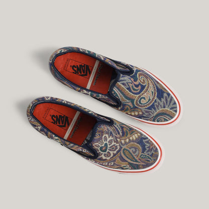 VANS VAULT X NIGEL CABOURN OOG CLASSIC SLIP-ON LX - PAISLEY VINTAGE BLUE