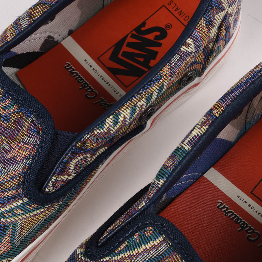 VANS VAULT X NIGEL CABOURN OOG CLASSIC SLIP-ON LX - PAISLEY VINTAGE BLUE