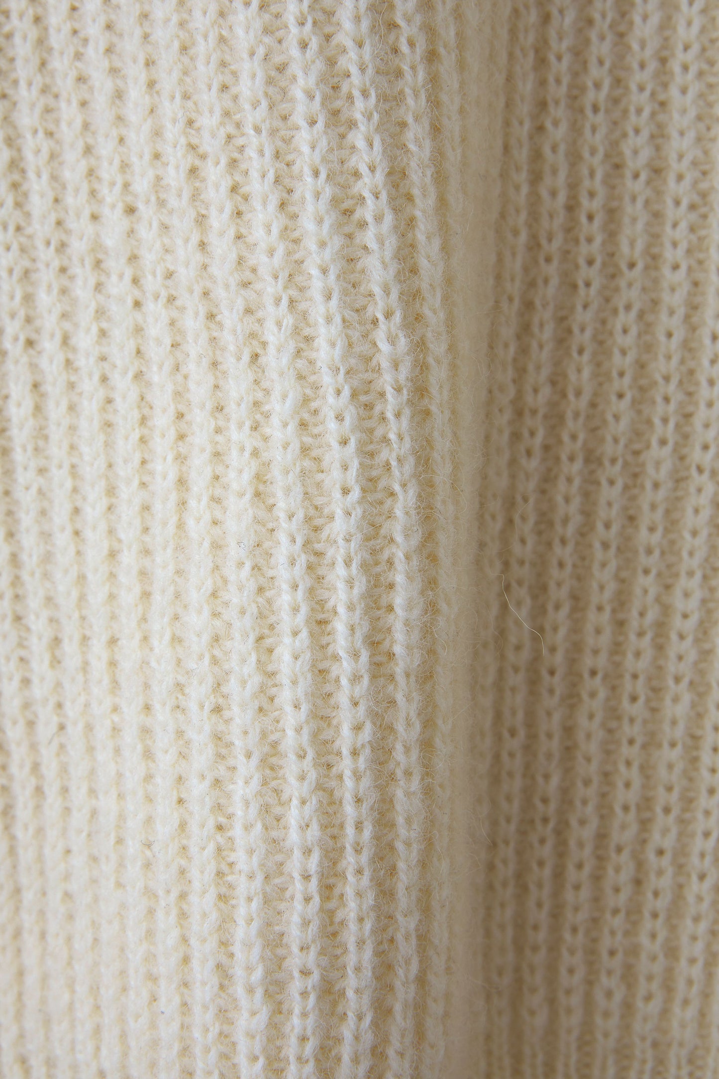 NOTHING WRITTEN SHETLAND WOOL HENLEY - NECK PULLOVER - IVORY