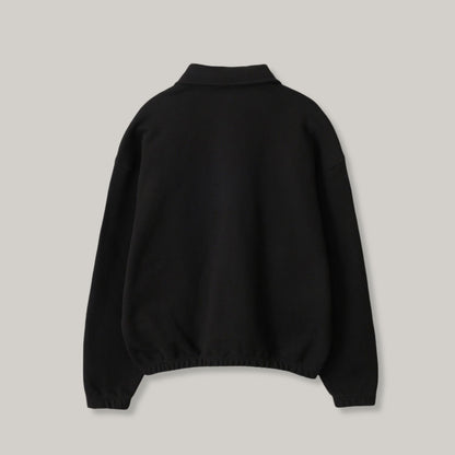 NOTHING WRITTEN POND QUARTER ZIP PULLOVER - BLACK