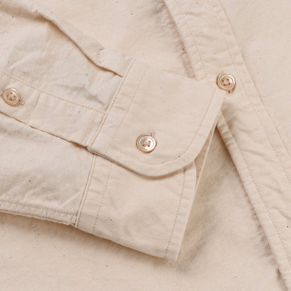 NIGEL CABOURN MAINLINE BRITISH OFFICERS SHIRT - IVORY