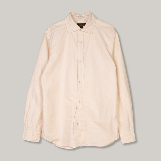 NIGEL CABOURN MAINLINE BRITISH OFFICERS SHIRT - IVORY