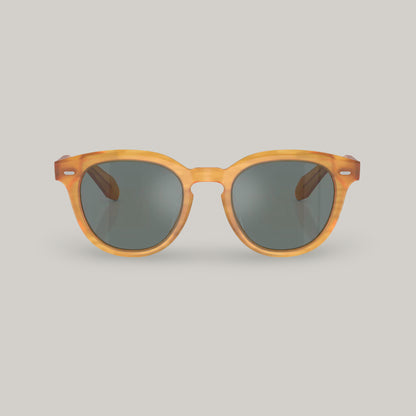 OLIVER PEOPLES N.05 SUN SEMI MATTE GOLDWOOD W/ REGAL BLUE