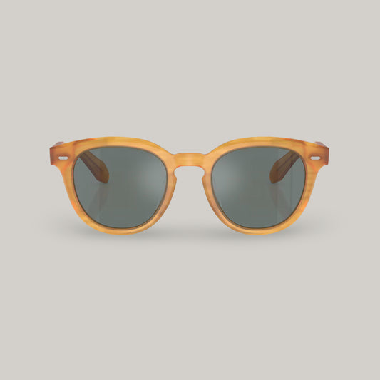 OLIVER PEOPLES N.05 SUN SEMI MATTE GOLDWOOD W/ REGAL BLUE