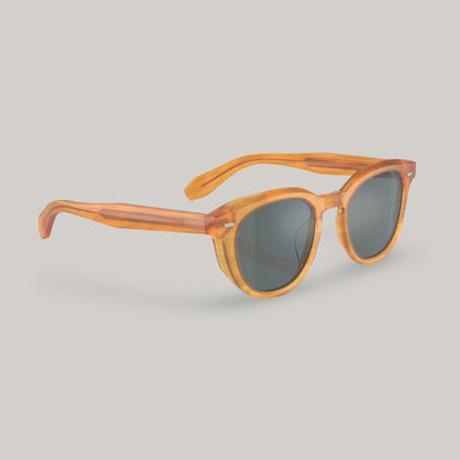 OLIVER PEOPLES N.05 SUN SEMI MATTE GOLDWOOD W/ REGAL BLUE