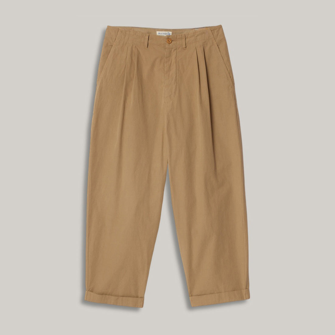 MERZ B. SCHWANEN PLEATED FRONT PANTS - KHAKI