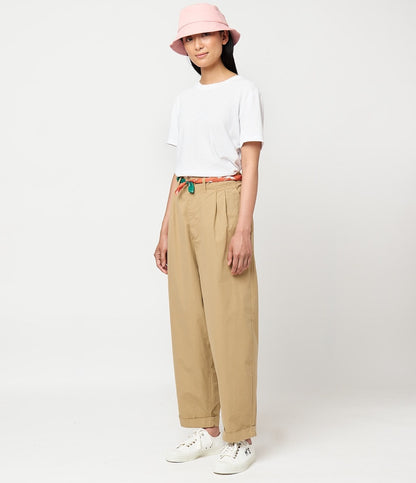 MERZ B. SCHWANEN PLEATED FRONT PANTS - KHAKI