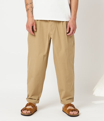 MERZ B. SCHWANEN PLEATED FRONT PANTS - KHAKI