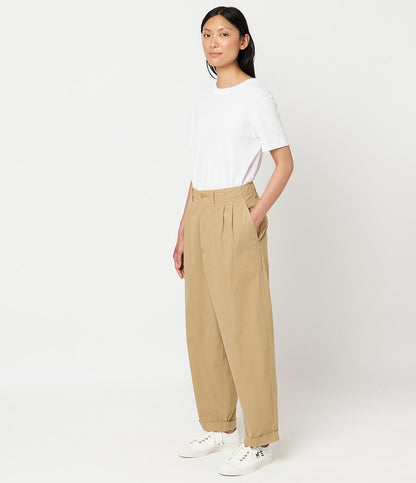 MERZ B. SCHWANEN PLEATED FRONT PANTS - KHAKI