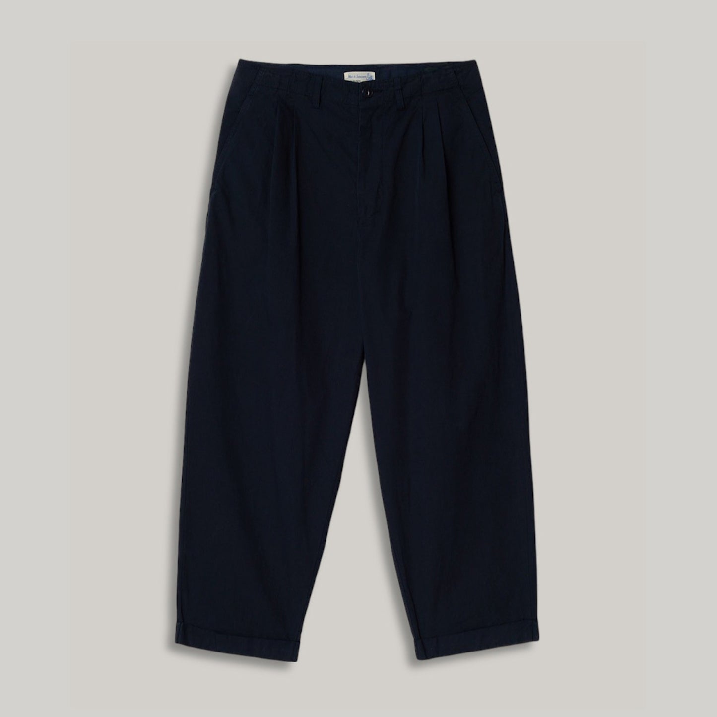 MERZ B. SCHWANEN PLEATED FRONT PANTS - DARK NAVY