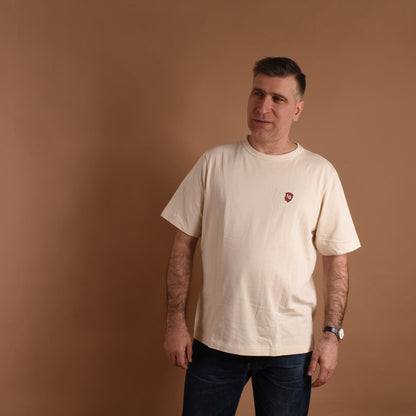 PP BARBERS x MERZ B SCHWANEN 10 YEAR ANNIVERSARY TEE - NATURAL