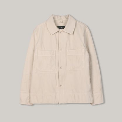 PPHH x KNICKERBOCKER NYC MOLESKIN TRAVAILLER OVERSHIRT - NATURAL