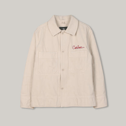 PPHH x KNICKERBOCKER NYC MOLESKIN TRAVAILLER OVERSHIRT - NATURAL