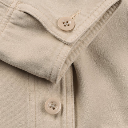 PPHH x KNICKERBOCKER NYC MOLESKIN TRAVAILLER OVERSHIRT - NATURAL