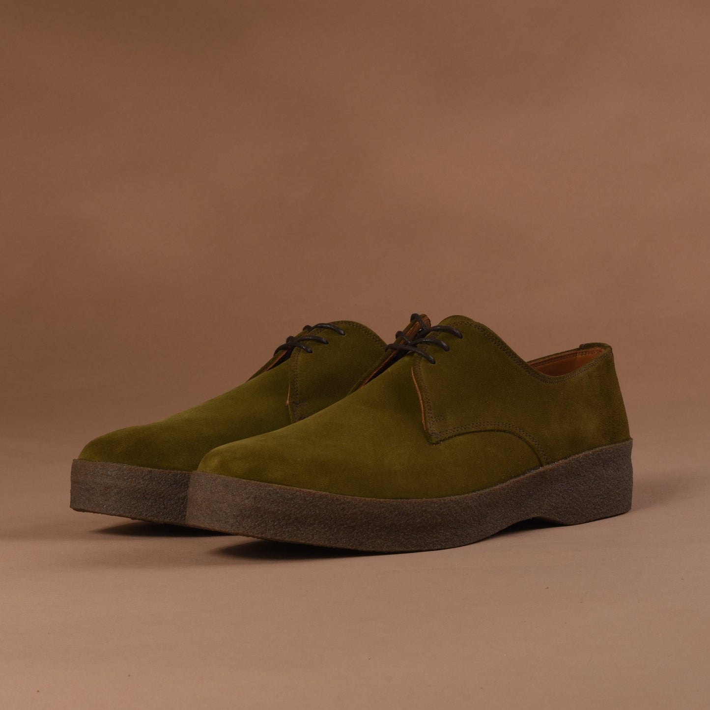 PPHH x SANDERS MENS BRIT GIBSON SHOE - MOSS SUEDE