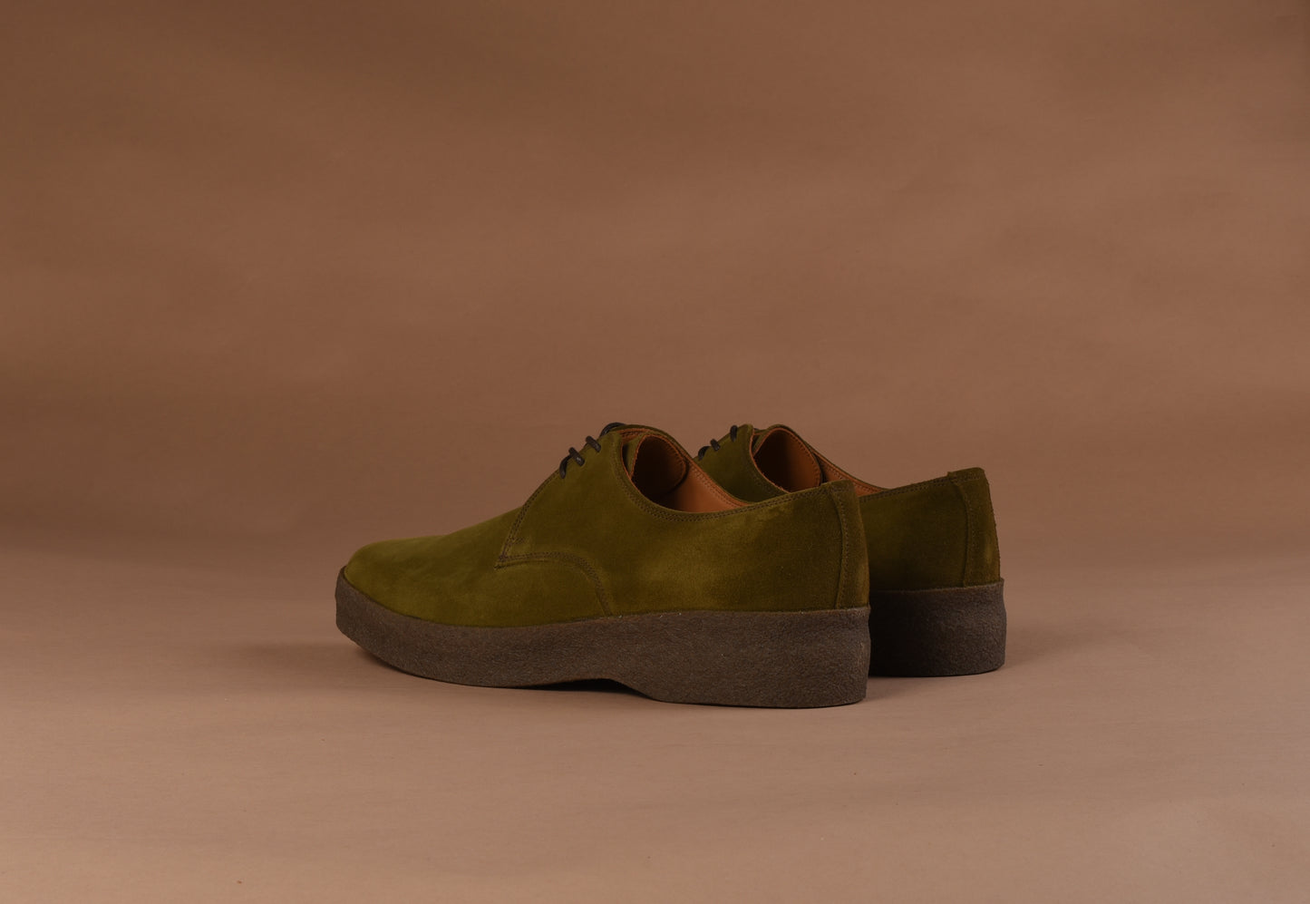 PPHH x SANDERS MENS BRIT GIBSON SHOE - MOSS SUEDE