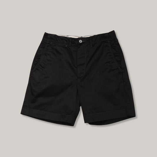 BUZZ RICKSON MILITARY CHINOS 1945 MODEL SHORTS - BLACK