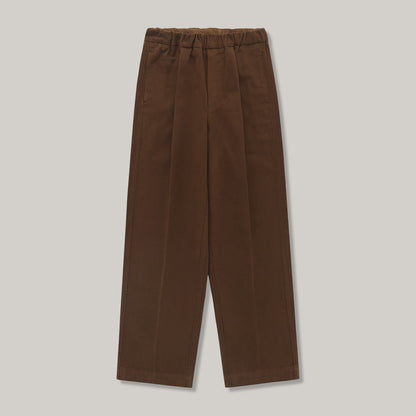 KNICKERBOCKER PARK BRUSHED TWILL COTTON PANT - BROWN