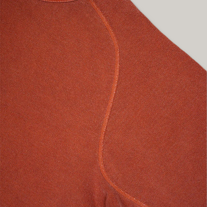 NIGEL CABOURN  PIGMENT DYED SS SWEAT SHIRT - RED