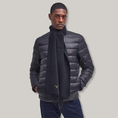 BARBOUR PLAIN LAMBSWOOL SCARF - BLACK