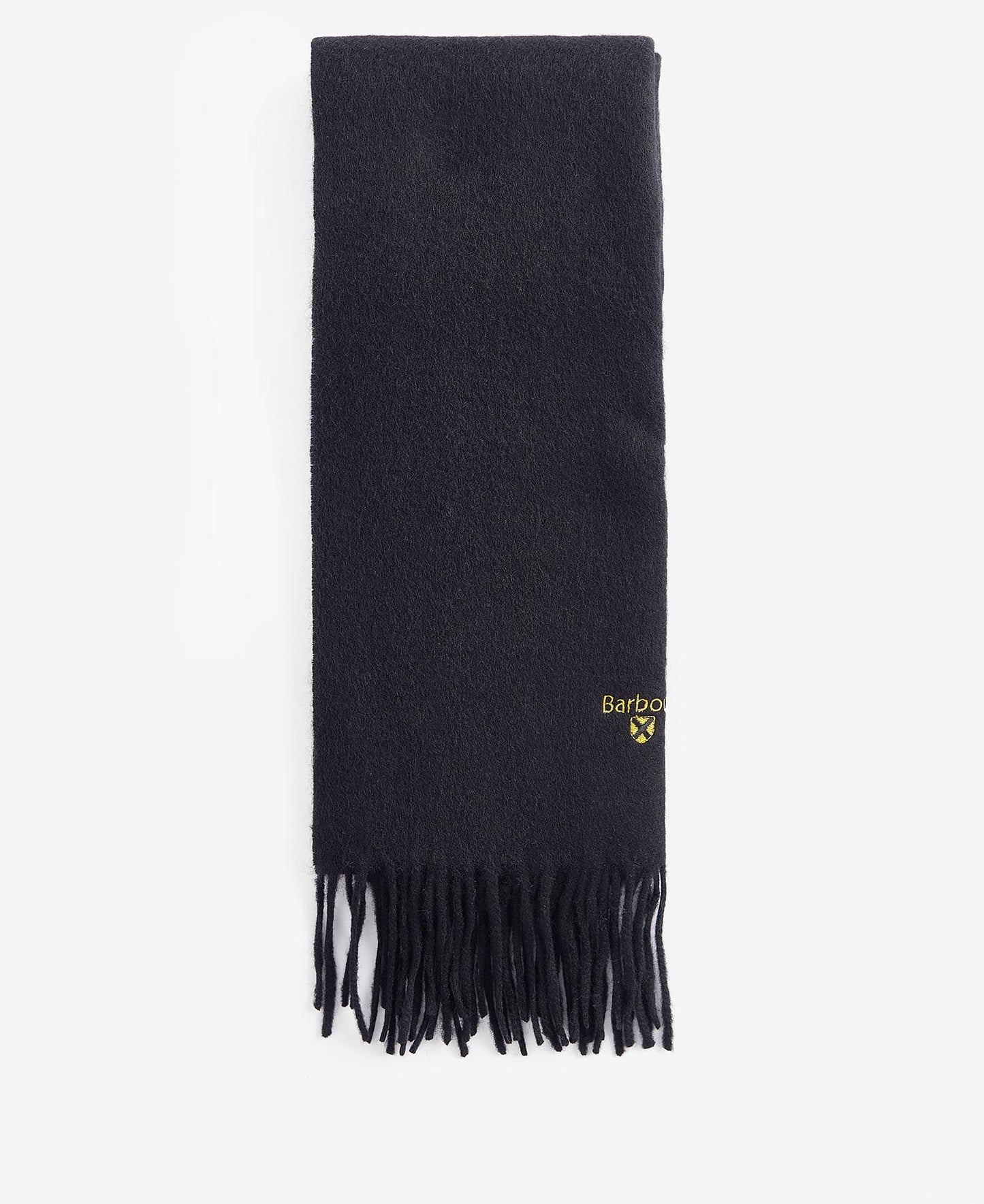 BARBOUR PLAIN LAMBSWOOL SCARF - BLACK