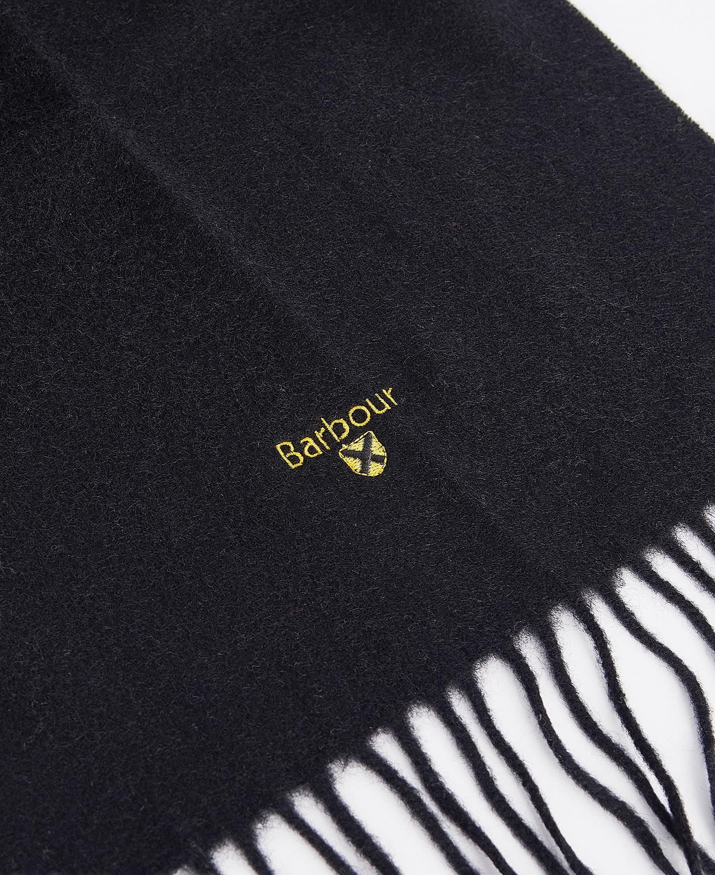 BARBOUR PLAIN LAMBSWOOL SCARF - BLACK