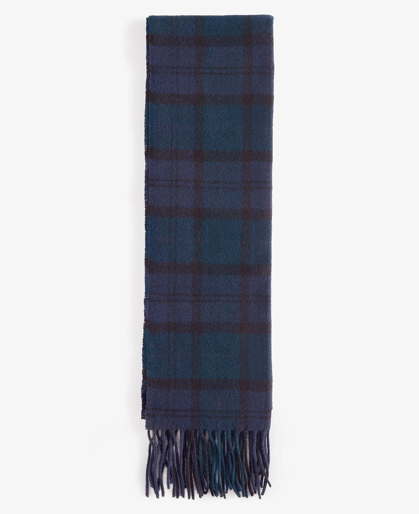 BARBOUR TARTAN LAMBSWOOL SCARF - BLACK WATCH