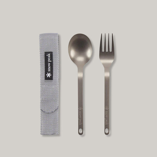 SNOW PEAK TITANIUM FORK AND SPOON SET