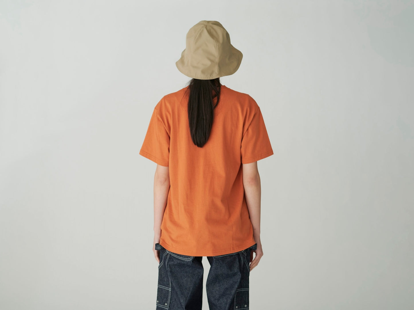 SNOW PEAK SOFT COTTON LOGO T-SHIRT - ORANGE