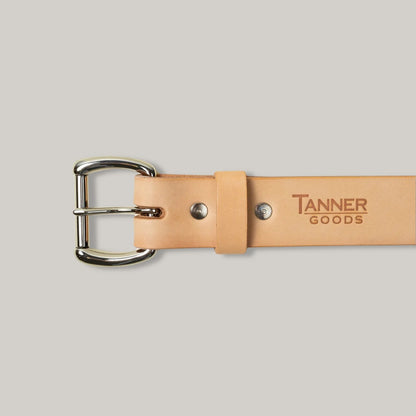 TANNER GOODS STANDARD BELT - NATURAL/STAINLESS STEEL