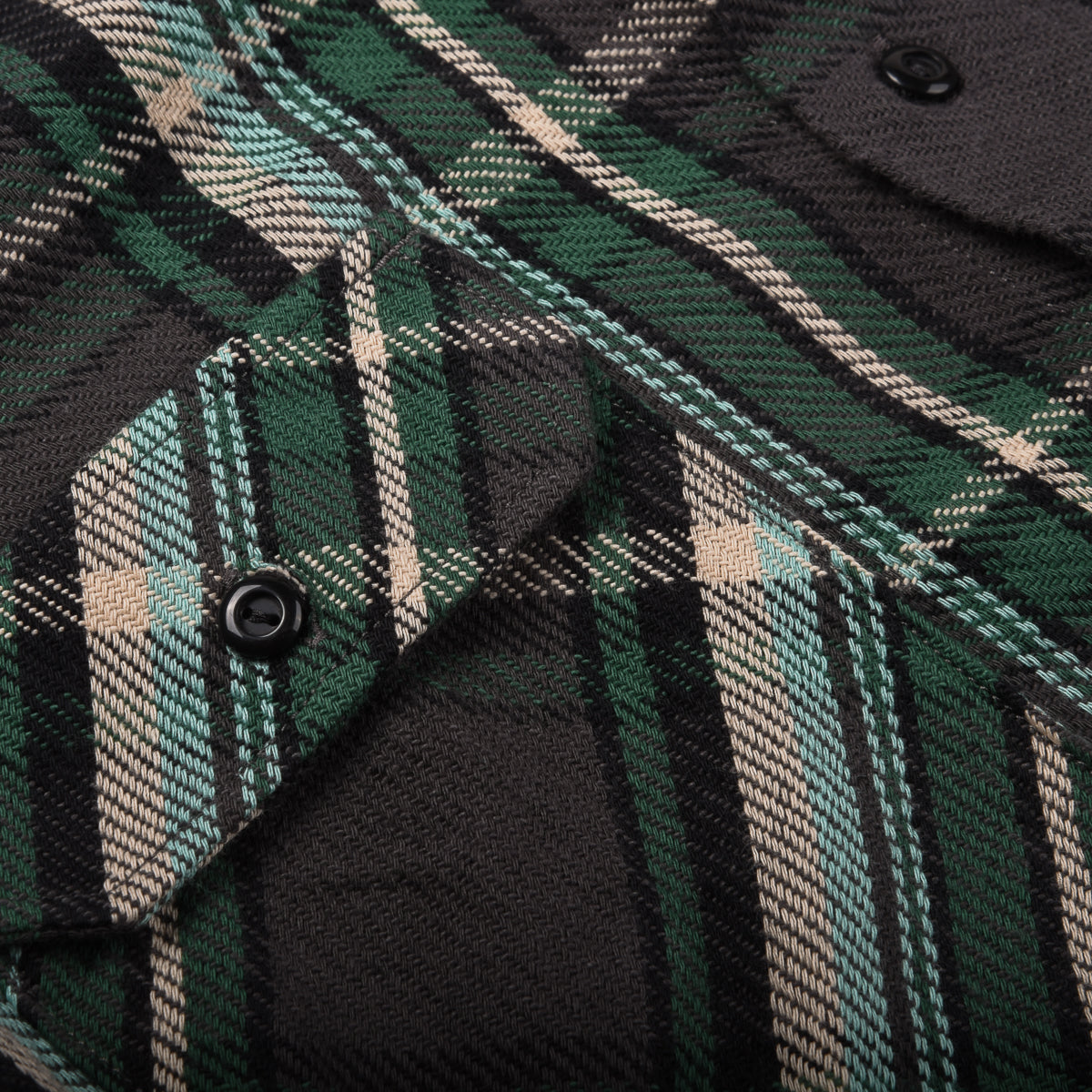 INDIGOFERA BRYSON SHIRT- BLACK/ GREEN/ WHITE/ TURQUOISE