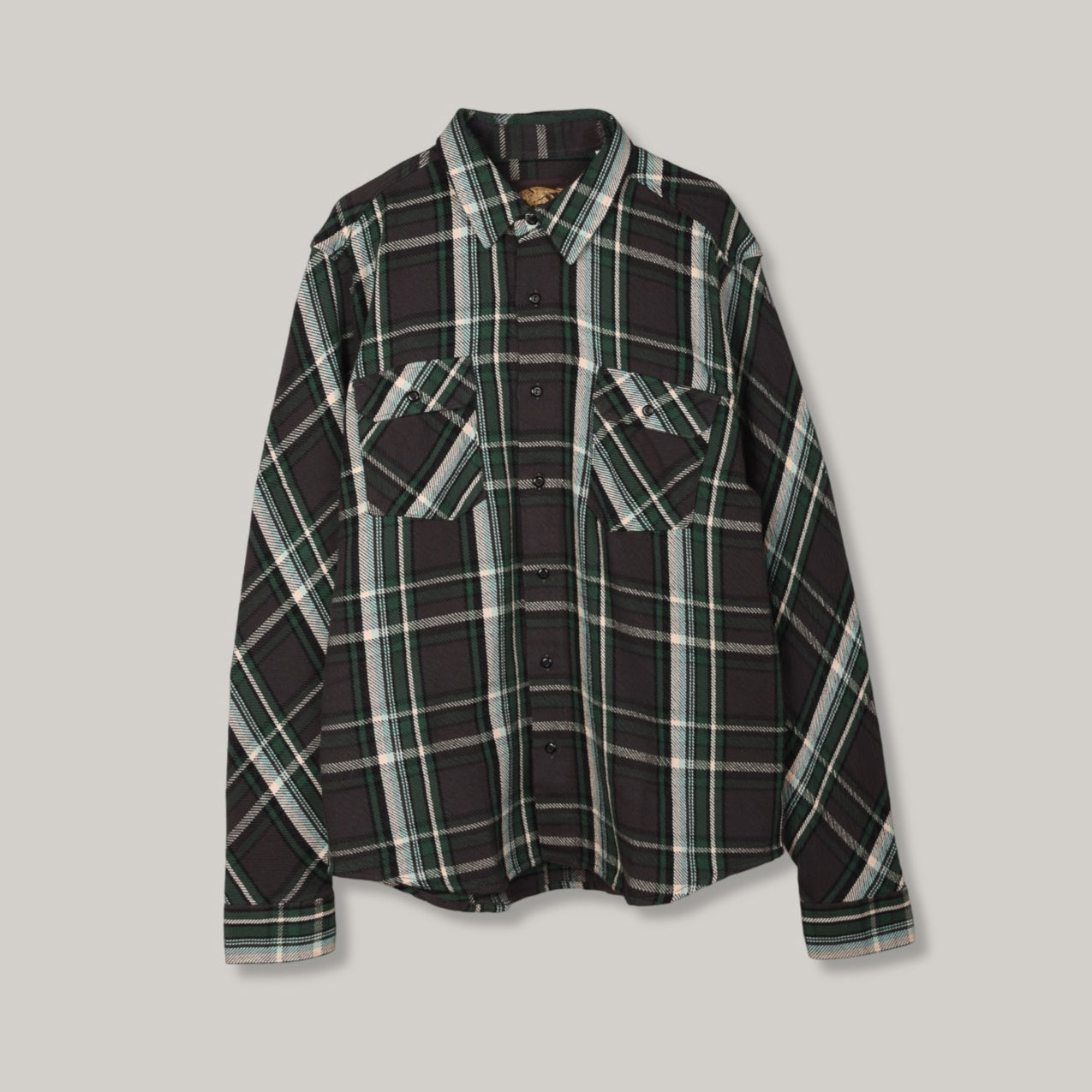 INDIGOFERA BRYSON SHIRT- BLACK/ GREEN/ WHITE/ TURQUOISE