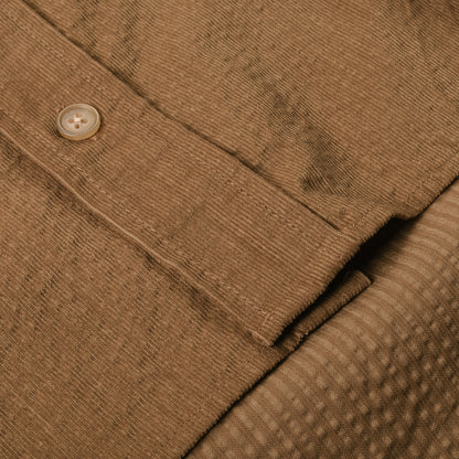 TS(S) ASYMMETRIC POCKET WORK SHIRT - KHAKI CORDUROY