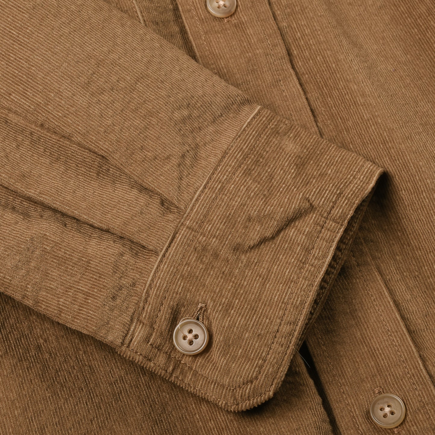 TS(S) ASYMMETRIC POCKET WORK SHIRT - KHAKI CORDUROY