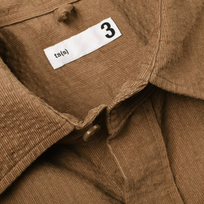 TS(S) ASYMMETRIC POCKET WORK SHIRT - KHAKI CORDUROY