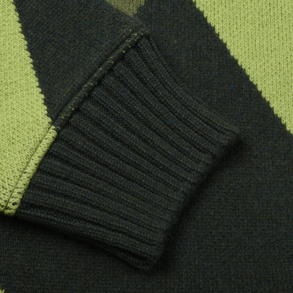 TS(S) ARGYLE JACQUARD V-NECK KNIT SWEATER - GREEN