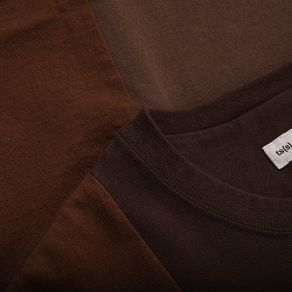 TS(S) COLOUR THREE COLOUR BLOCK T-SHIRT - BROWN