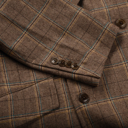 TS(S) DOUBLE WINDOWPANE CHECK DB JACKET - BEIGE