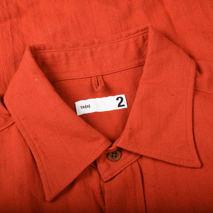 TS(S) ASYMMETRIC POCKET WORK SHIRT - RED