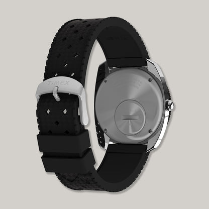 Q TIMEX 1971 VELOCITY -  BLACK RUBBER STRAP