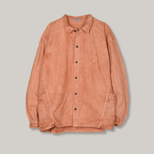 TENDER DOUBLE CUFF MANDOLIN POCKET SHIRT -  RED OCHRE