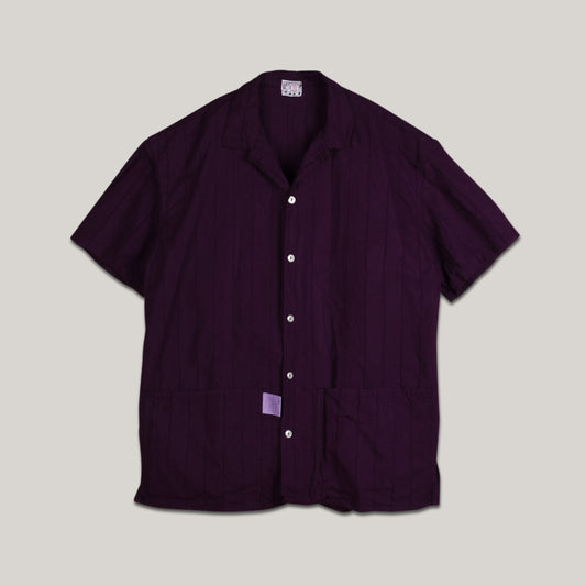 TENDER S/S WIDE FACE SHIRT ENDLESS STRIPE COTTON CALICO - HADAL PURPLE