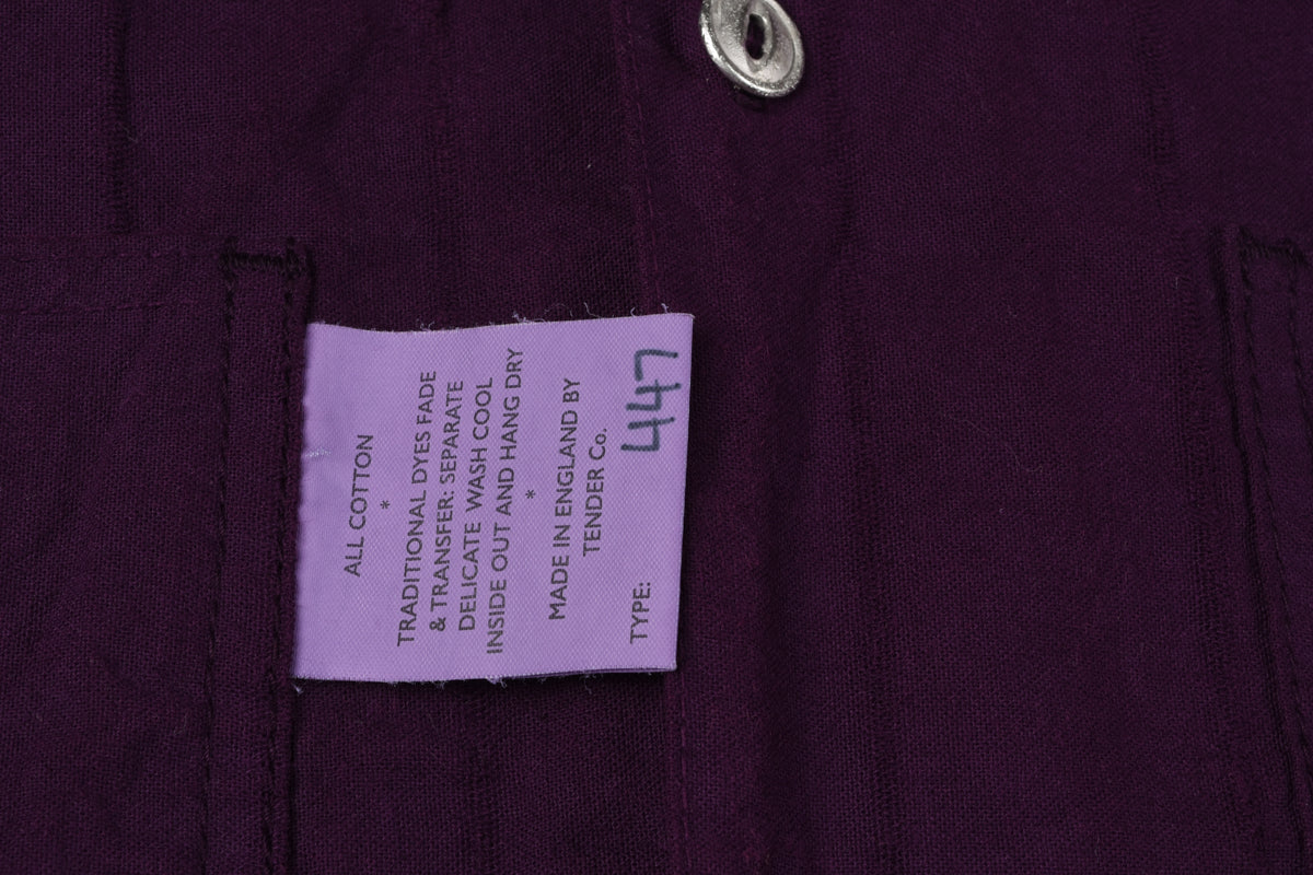 TENDER S/S WIDE FACE SHIRT ENDLESS STRIPE COTTON CALICO - HADAL PURPLE