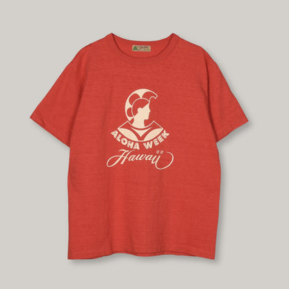 SUN SURF - 'ALOHA WEEK' TEE - RED