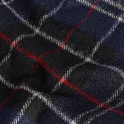 BARBOUR TARTAN LAMBSWOOL SCARF - NAVY/ RED