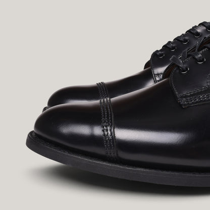 SANDERS MILITARY CAP TOE DERBY - BLACK